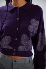 Load image into Gallery viewer, GRACIE FLORAL EMBROIDERY CARDIGAN | NIGHT FLORAL