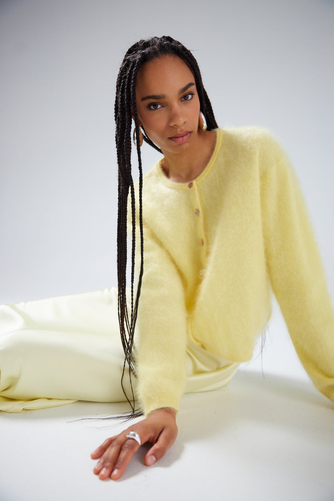 BRUSHED CHELSEA CARDIGAN | PINA COLADA