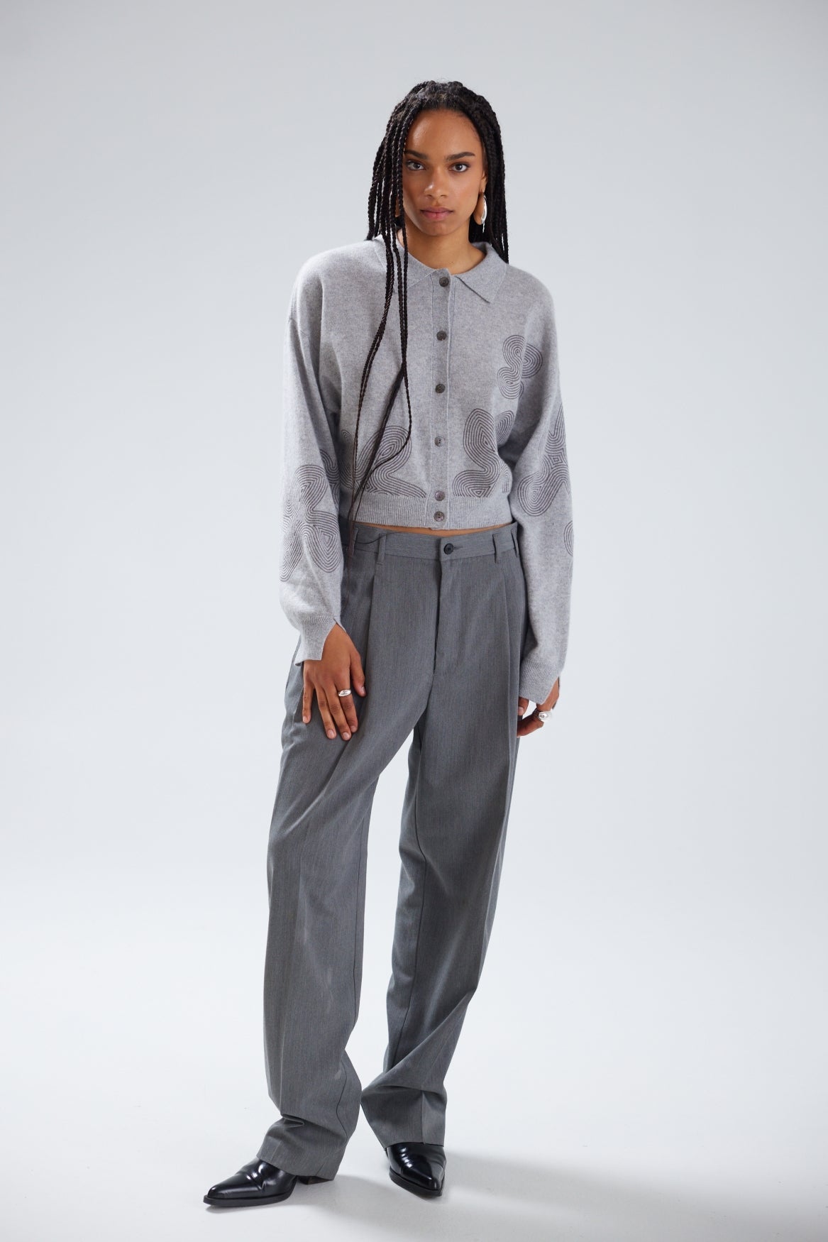 GRACIE FLORAL EMBROIDERY CARDIGAN | EVENING FLORAL