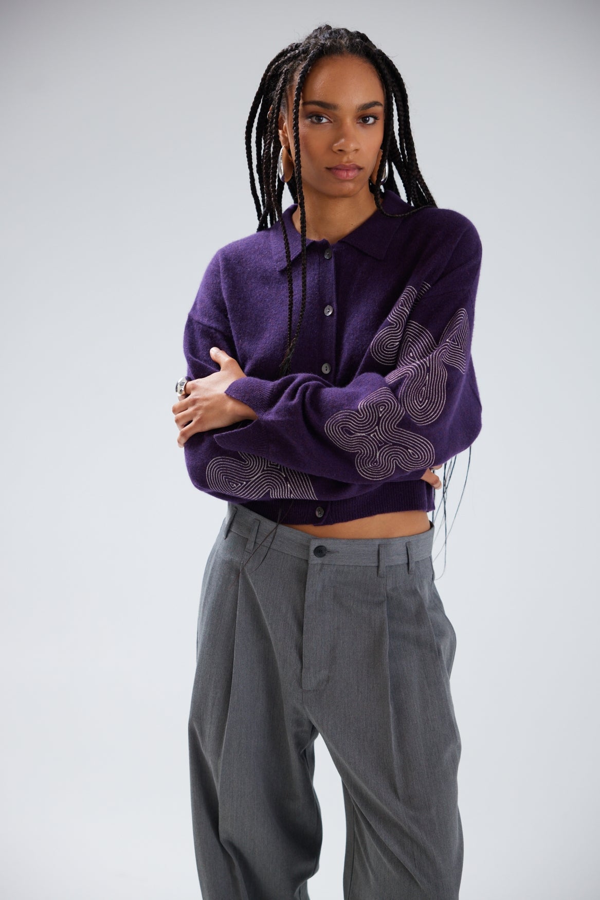 GRACIE FLORAL EMBROIDERY CARDIGAN | NIGHT FLORAL